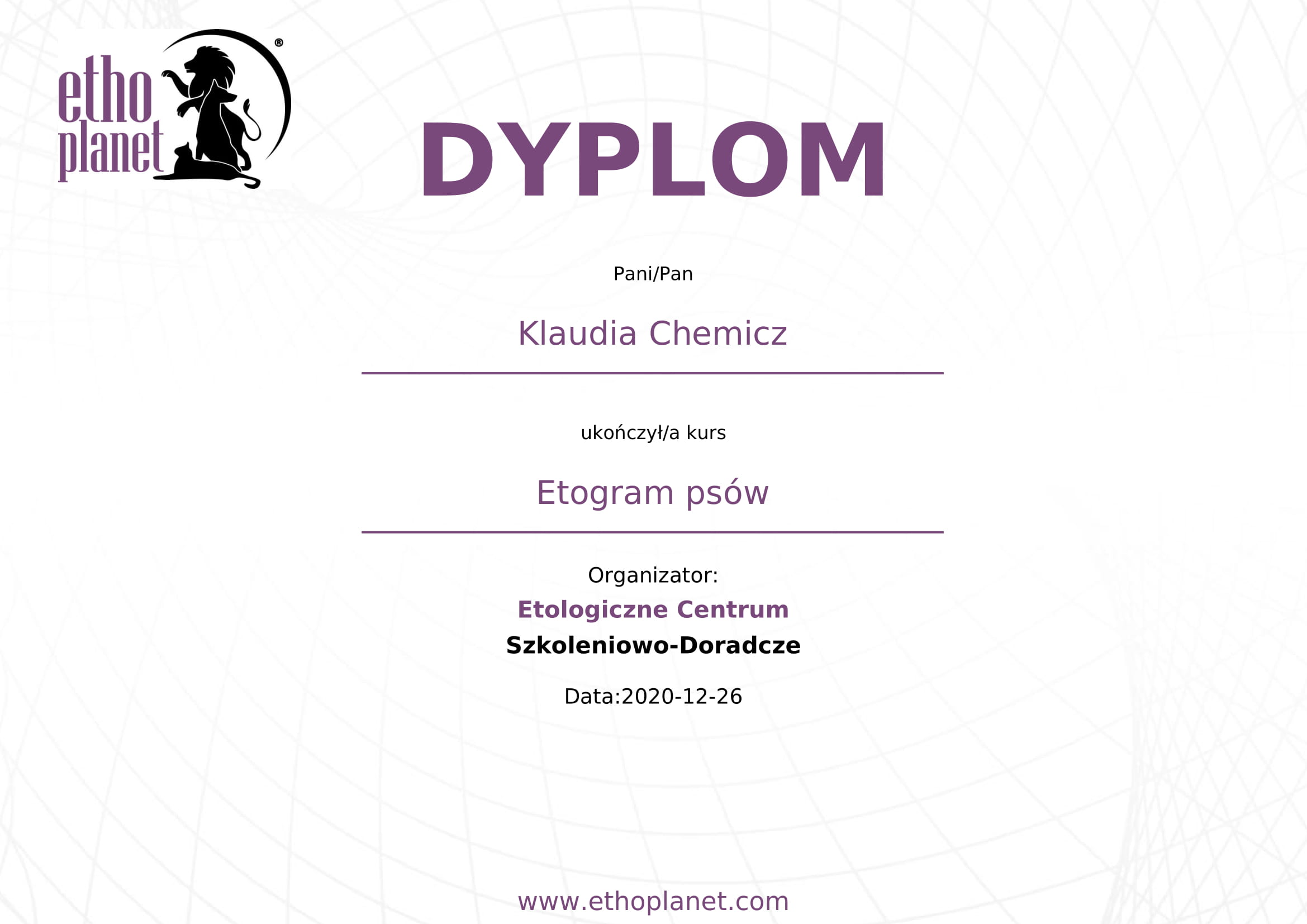 Klaudia Chemicz behawiorystka