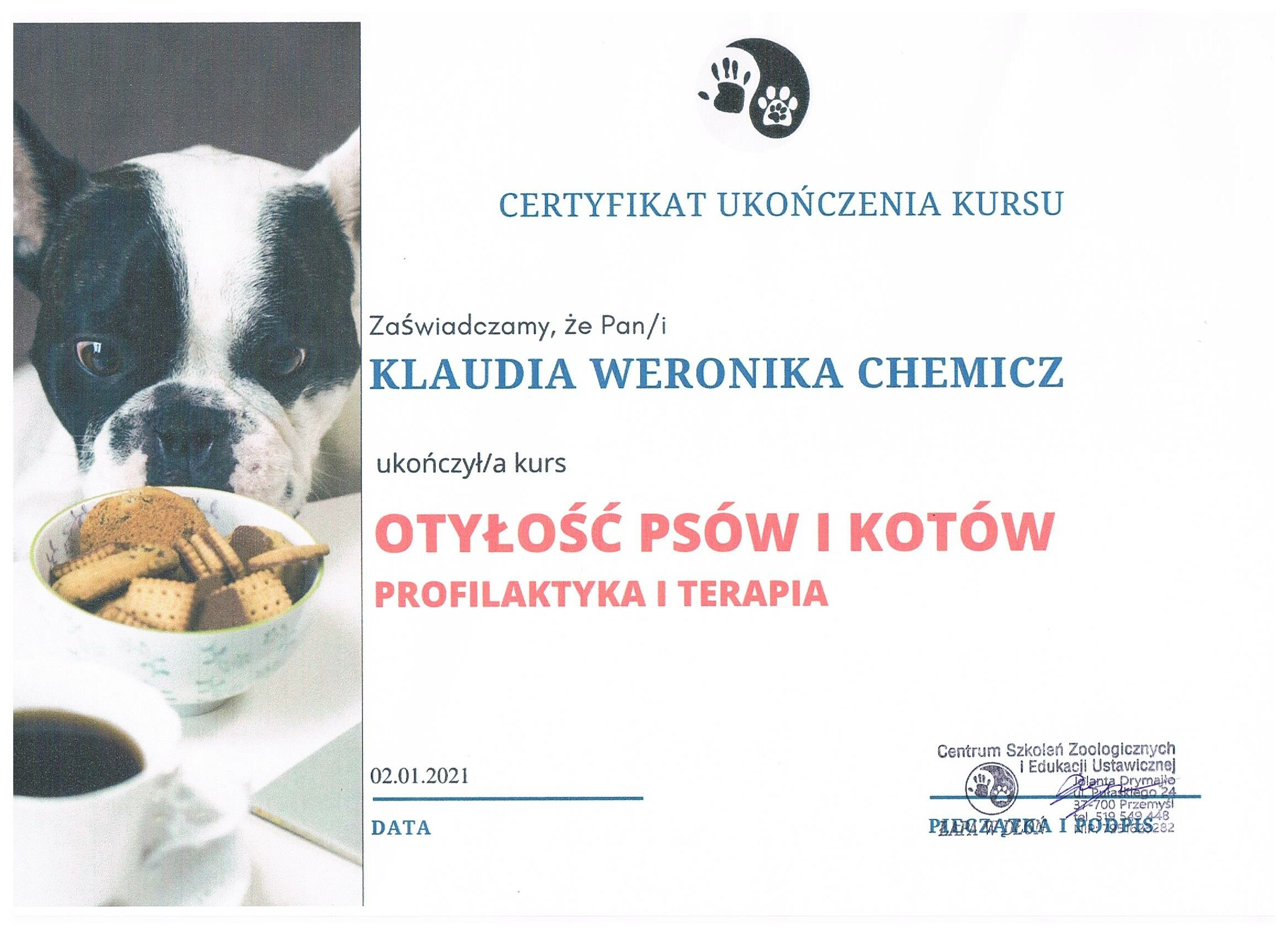 Klaudia Chemicz behawiorystka