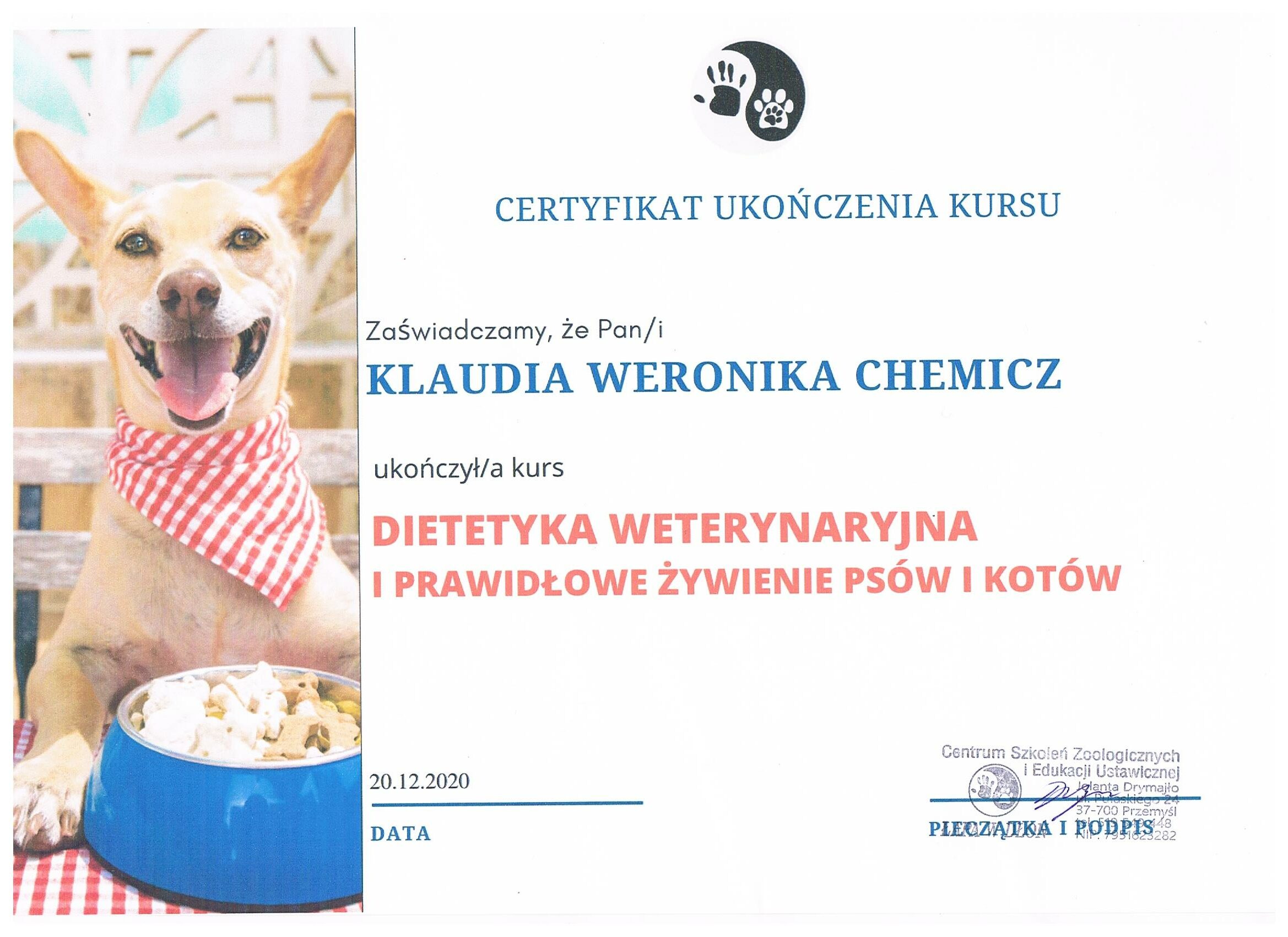 Klaudia Chemicz behawiorystka