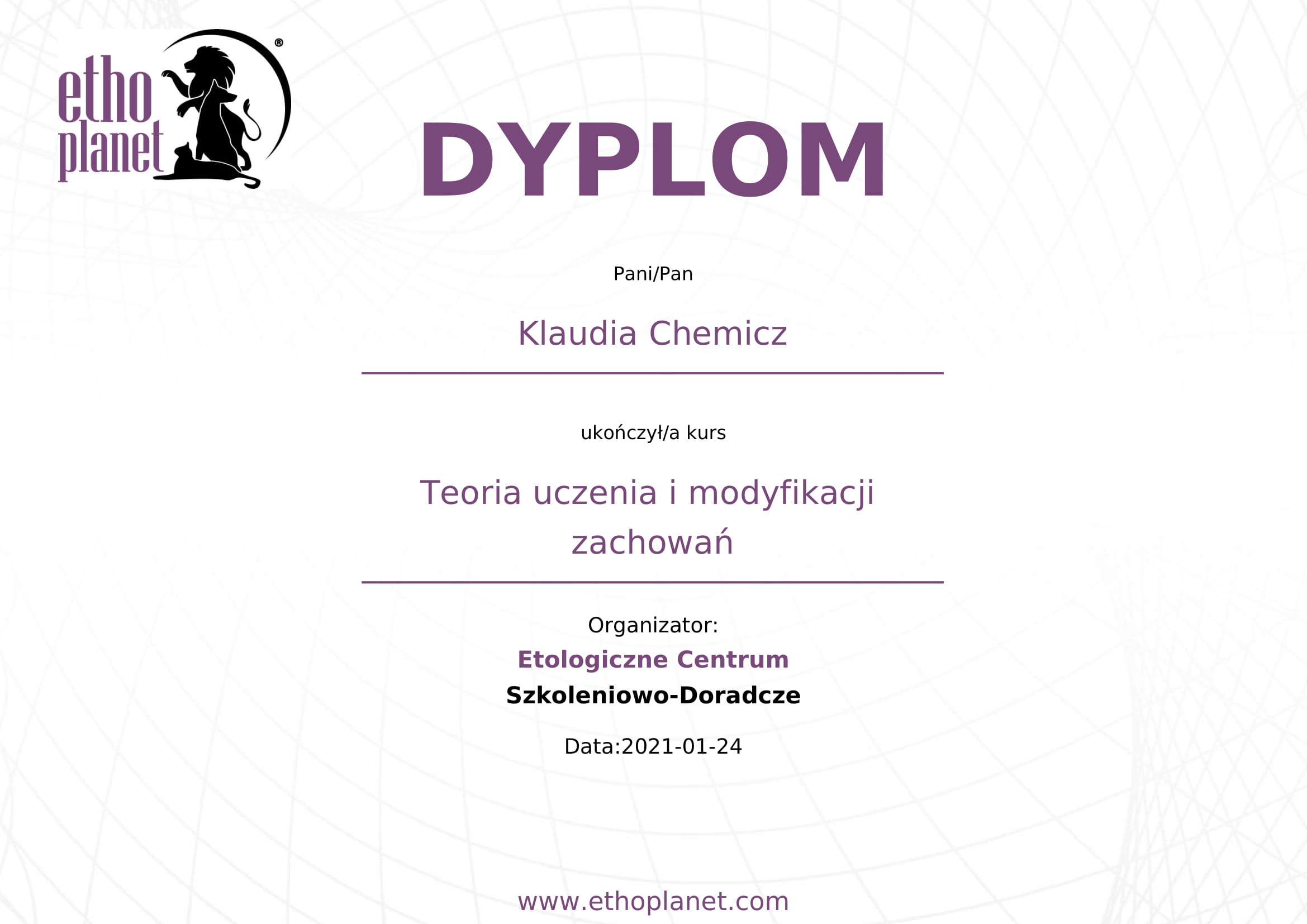 Klaudia Chemicz behawiorystka