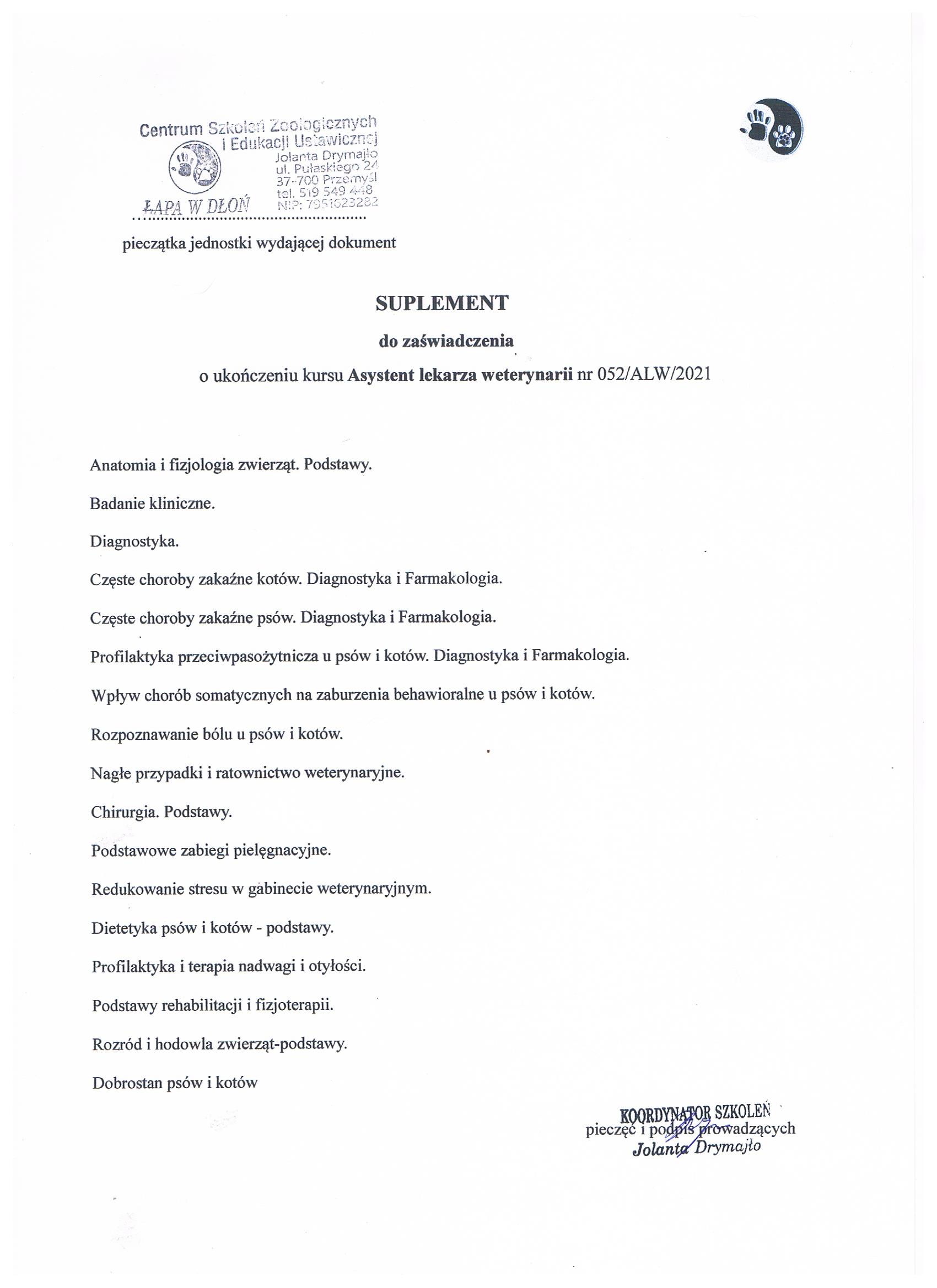 Klaudia Chemicz behawiorystka